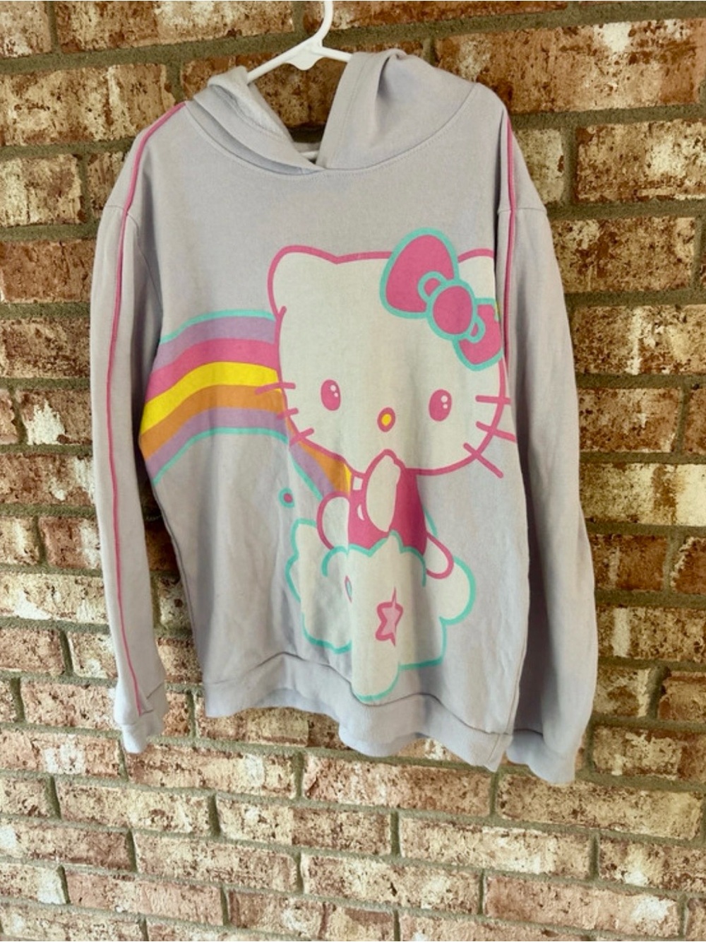 Hello Kitty Girls' Gray Hoodie Size Large